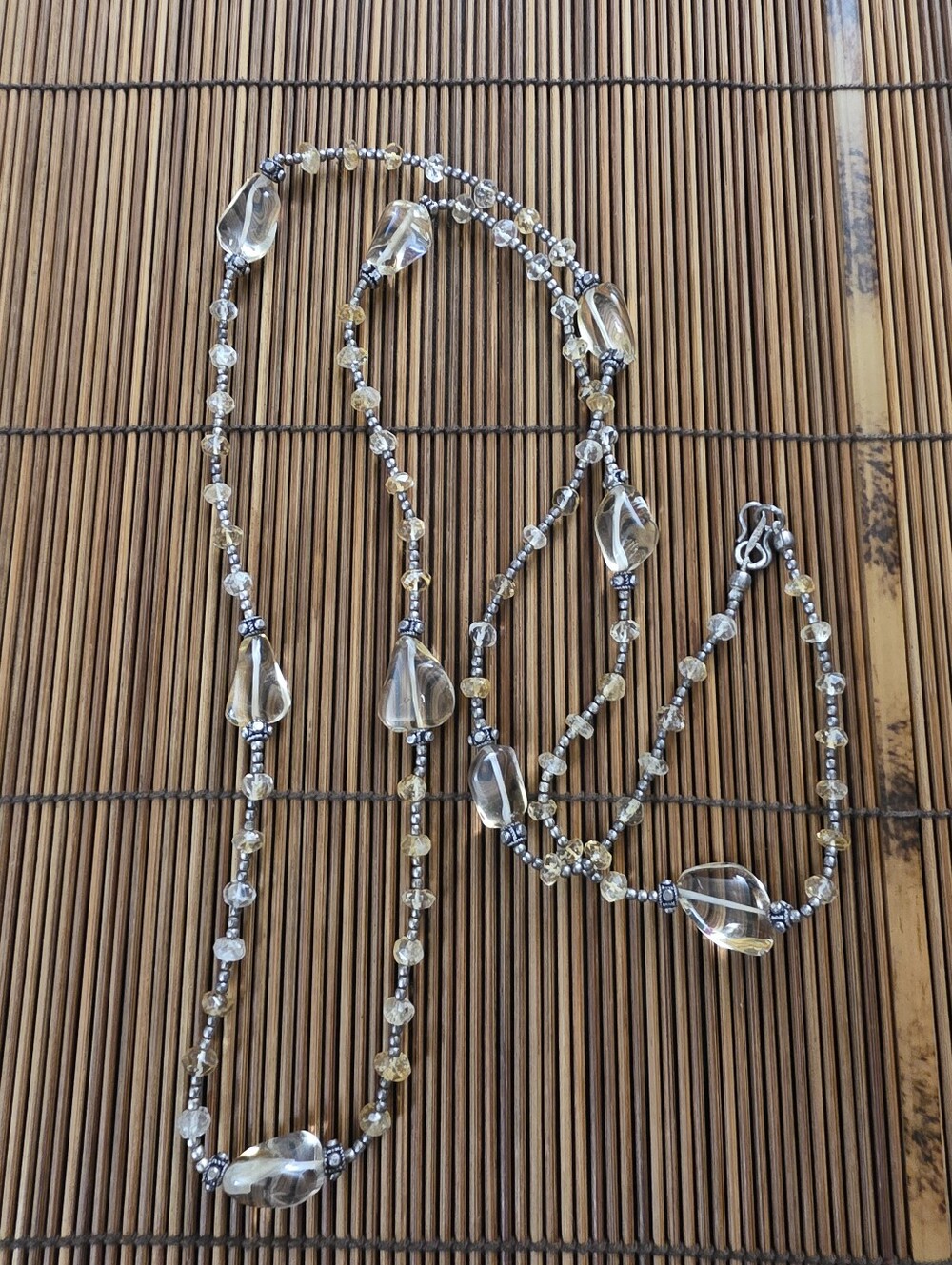 925 Silver Citrine Necklace (Vintage)